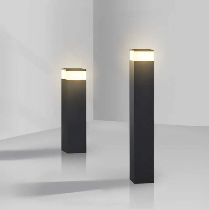 Zonne-energie Buitenlamp van Metaal – Rechthoekige LED Wandlamp Buiten voor Patio's en Tuinen, IP65 Weerbestendig 5