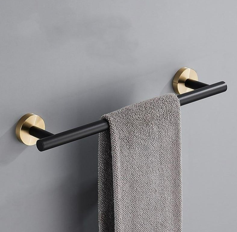 Zwart Gouden Badkameraccessoires Set van Roestvrij Staal – Luxe en Modern Ontwerp voor Stijlvolle Badkamerupgrades 3