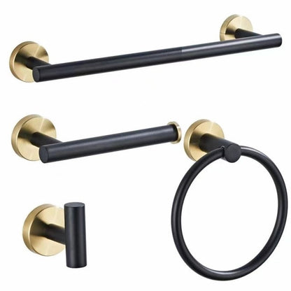 Zwart Gouden Badkameraccessoires Set van Roestvrij Staal – Luxe en Modern Ontwerp voor Stijlvolle Badkamerupgrades 9