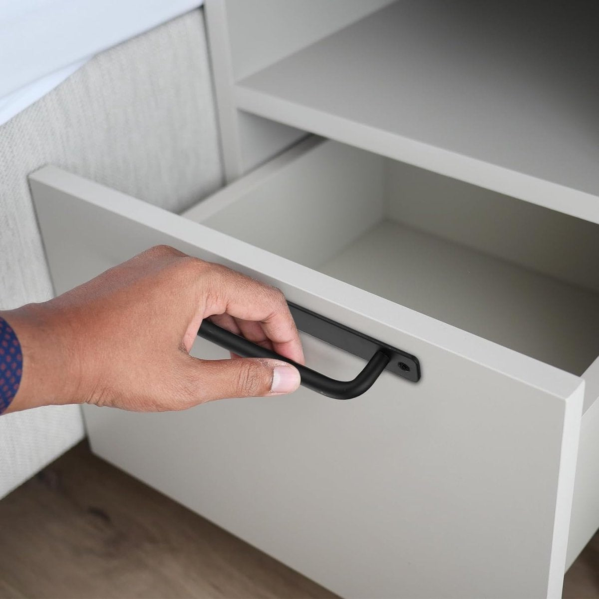 Zwarte Deurgrepen van Gelegeerd Staal voor Schuifdeuren - Set van 4, 180x25mm, Ideaal voor Meubels en Tuinpoorten 6