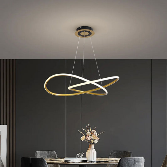 Minimalistische Gouden LED Hanglamp voor Eettafel – Modern Design voor Woonkamer en Slaapkamer