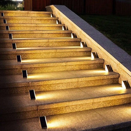 Zonne-energie Trapverlichting met Sensor – IP67 Waterdichte LED Verlichting voor Veiligheid en Sfeer in Buitenruimtes