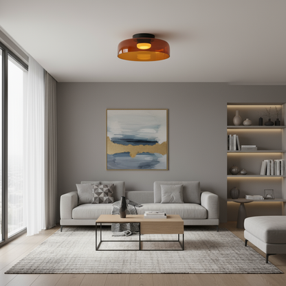Scandinavische Glazen LED-Plafondlamp