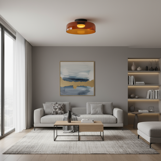 Scandinavische Glazen LED-Plafondlamp