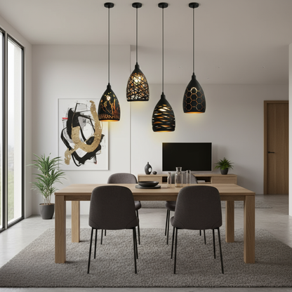 Nébuleux | Moderne Zwarte Hanglamp met Verstelbare Hoogte