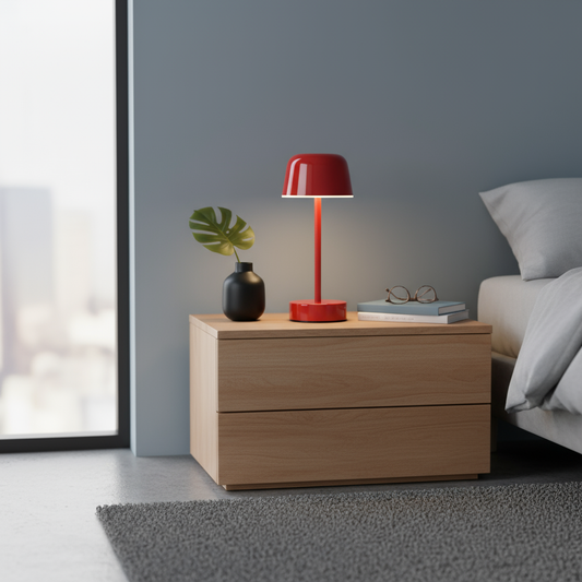Draadloze Oplaadbare Tafellamp met Dimbare Lichtkleuren – Modern Design