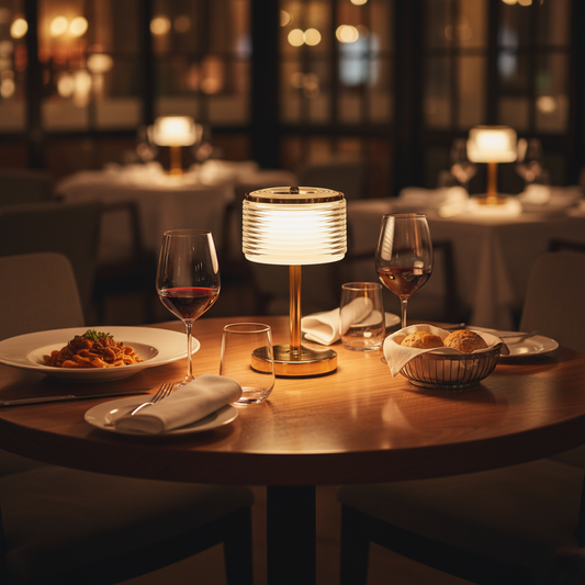 LED-Ring Tafellamp met Meerlaagse Lampenkap – Gouden Tafellamp voor Elegante Interieurs